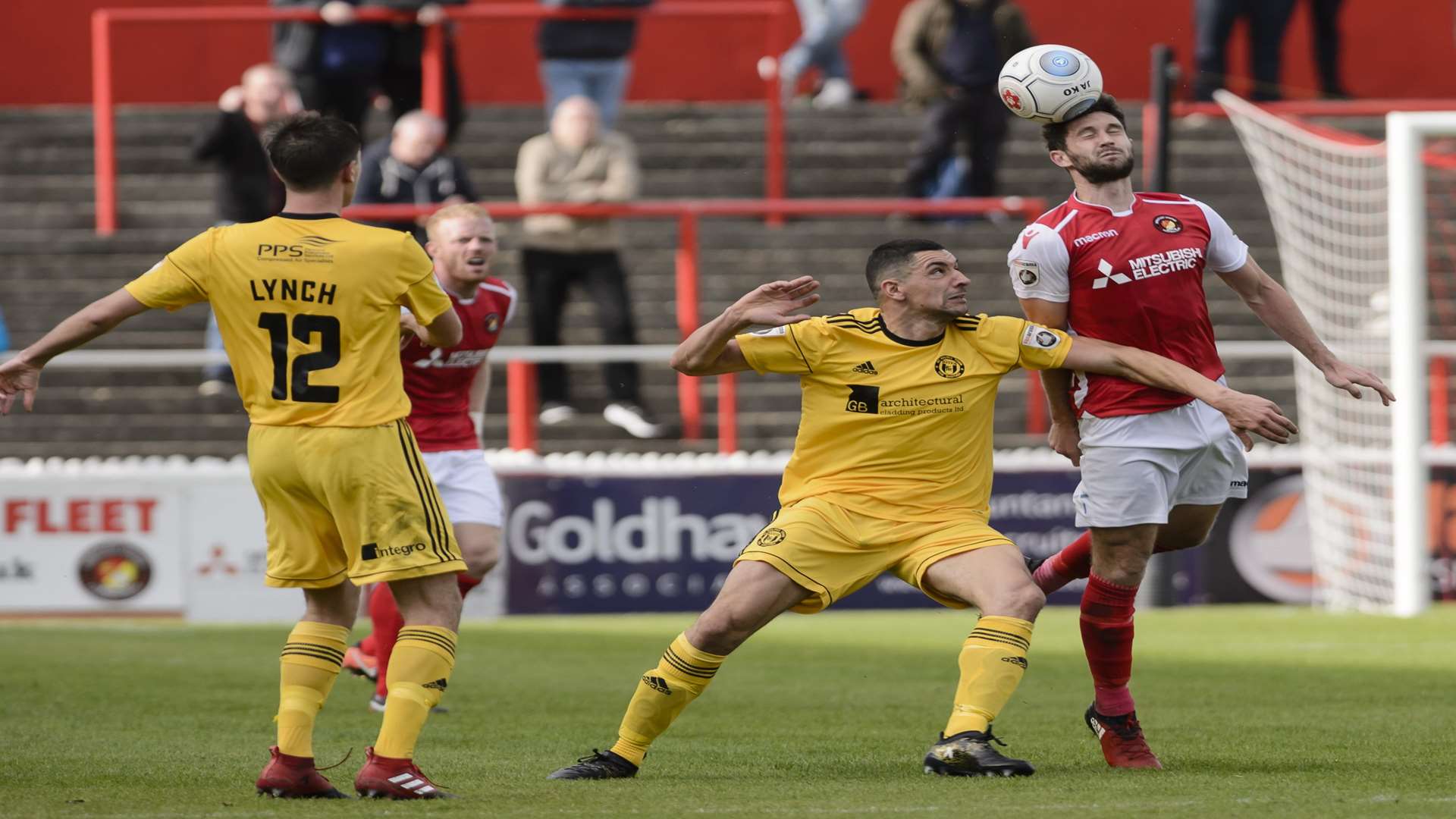 Dean Rance wins the ball in midfield Picture: Andy Payton