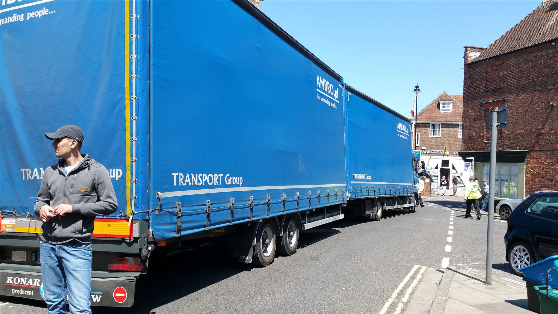 A lorry was stuck at Breezy Corner near Strand Street for three hours last Tuesday