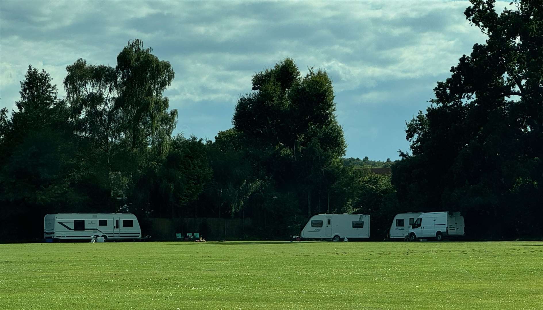 Travellers have moved onto the Memorial Playing Field at Paddock Wood