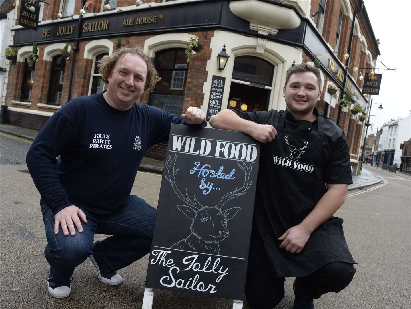 Ian Blackmore outside the pub in 2016 with its then general manager, Will Bettles