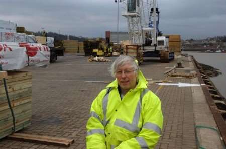 Roy Brooks in the Scotline yard on Medway City Estate