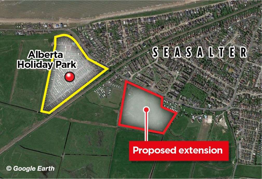 Where the proposed caravans would be sited