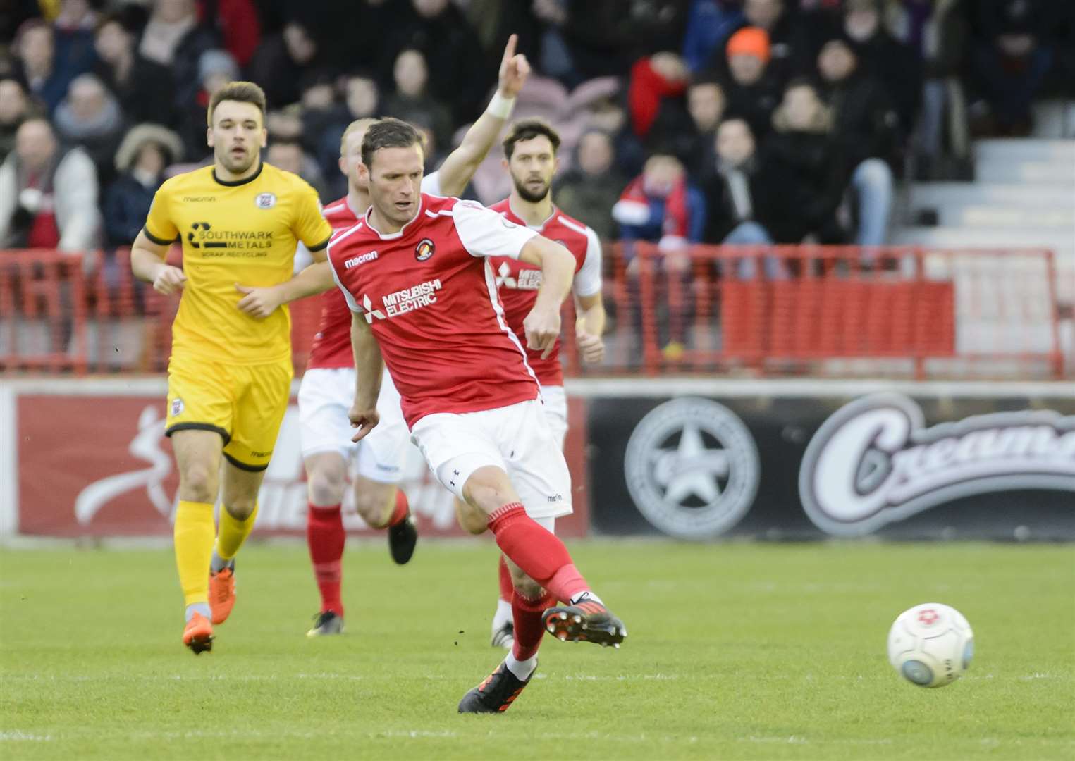 Ebbsfleet midfielder Andy Drury Picture: Andy Payton