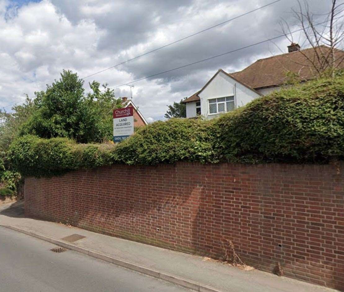 The land at 154 and 156 New Hythe Lane will become the new Churchill Retirement Living location in Larkfield. Photo: Google Maps