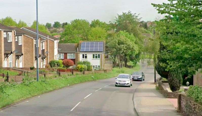 The bag was found on top of bins along Valley Drive. Photo: Google Maps