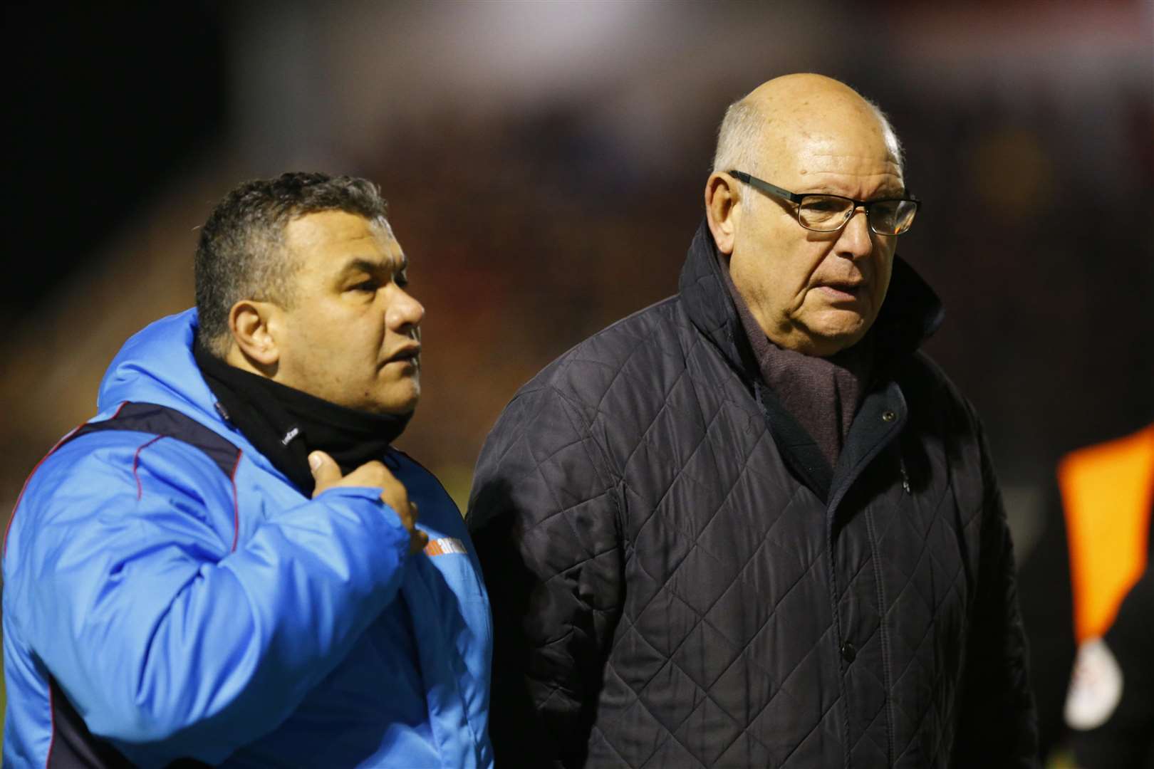 Maidstone head coach Hakan Hayrettin and manager John Still Picture: Andy Jones