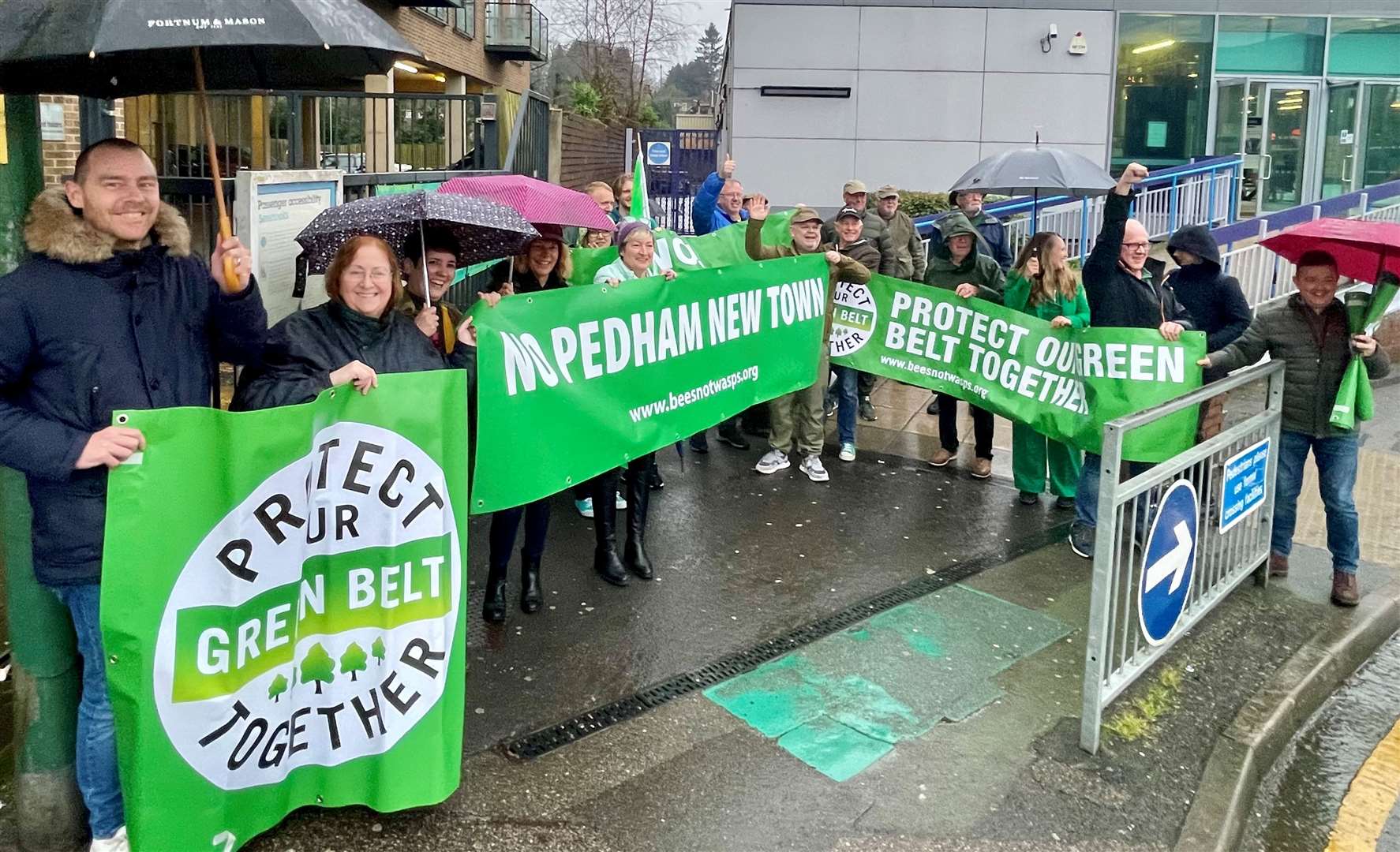 Protest groups have campaigned against proposed development on the Green Belt. Picture: Protect The Green Belt Together