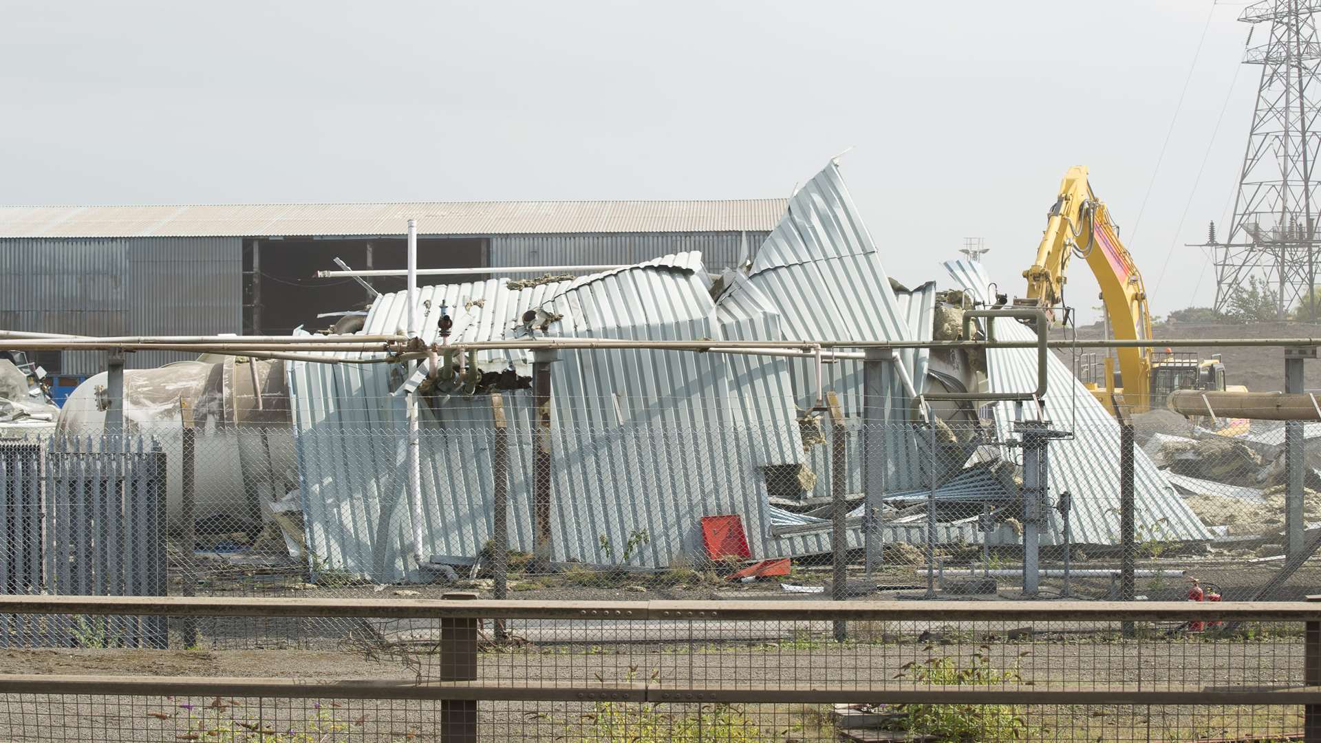 Demolition work ongoing at the former steel mill, Brielle Way, Sheerness