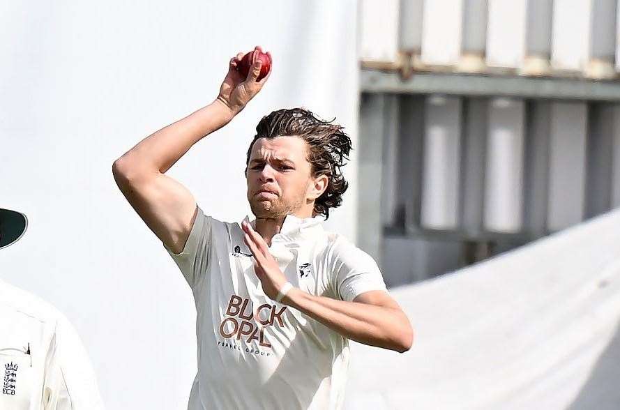 George Garrett - took a wicket for Kent against his former side but still has loads of work to do. Picture: Barry Goodwin