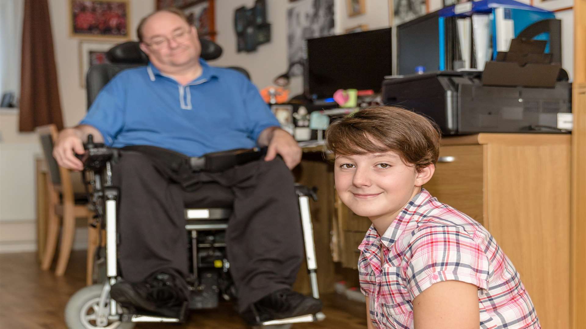 Young carer Jess Brooks with her father Mike Brazier. Picture courtesy of Alexa Kelly Photography alexakellyphotography.smugmug,com