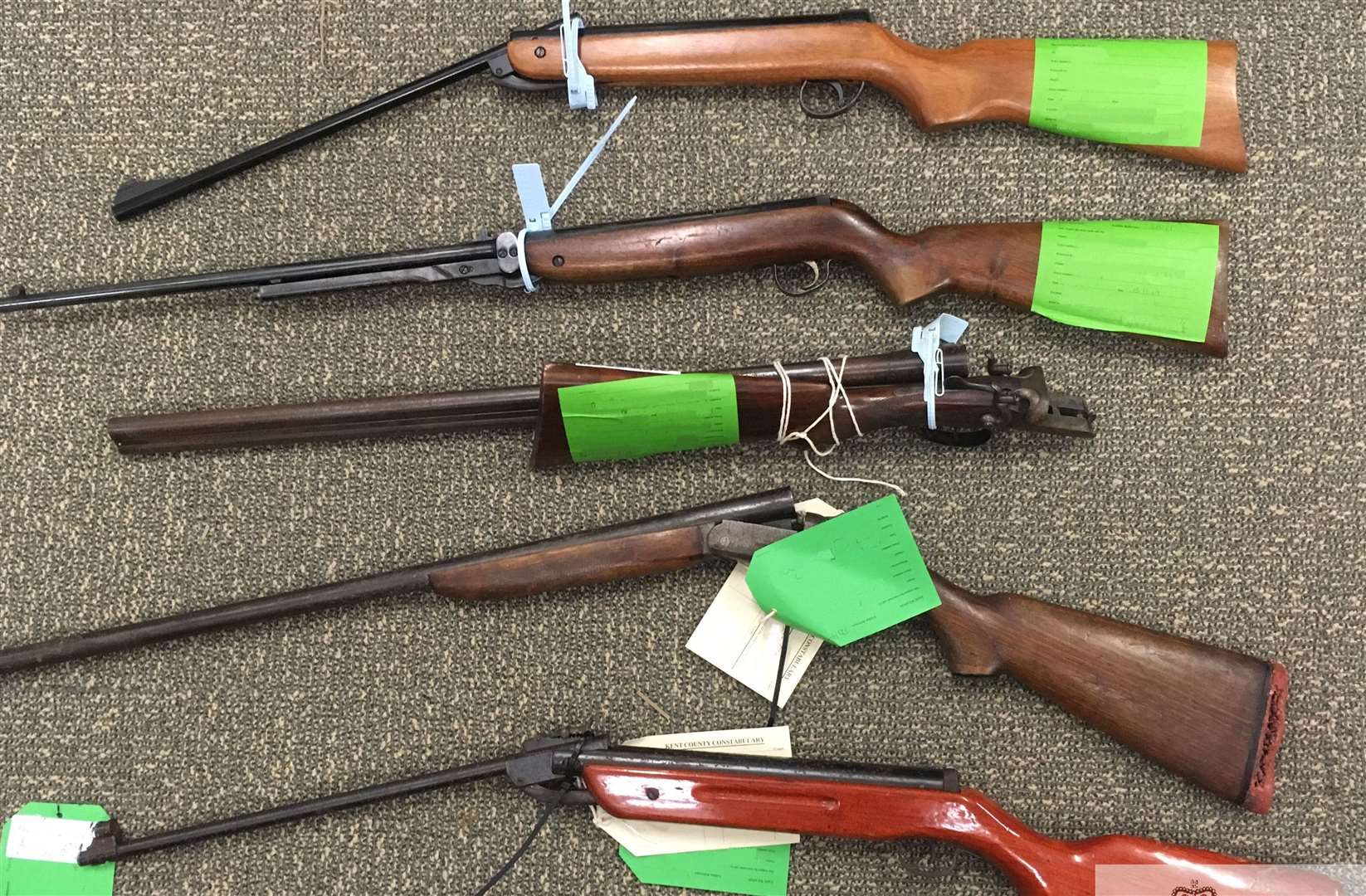 Some guns handed in to police during a surrender in 2017