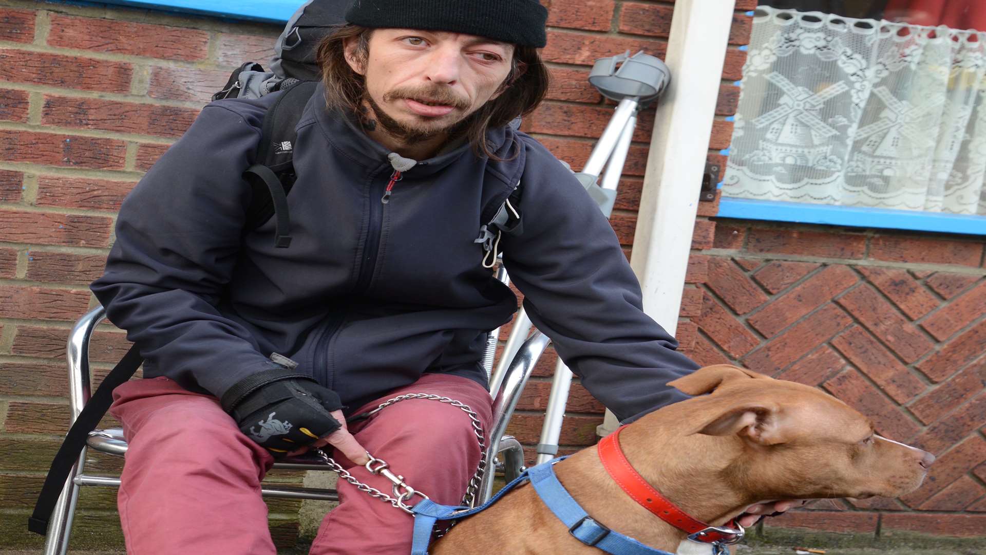 Graham Shorland with his dog Nala