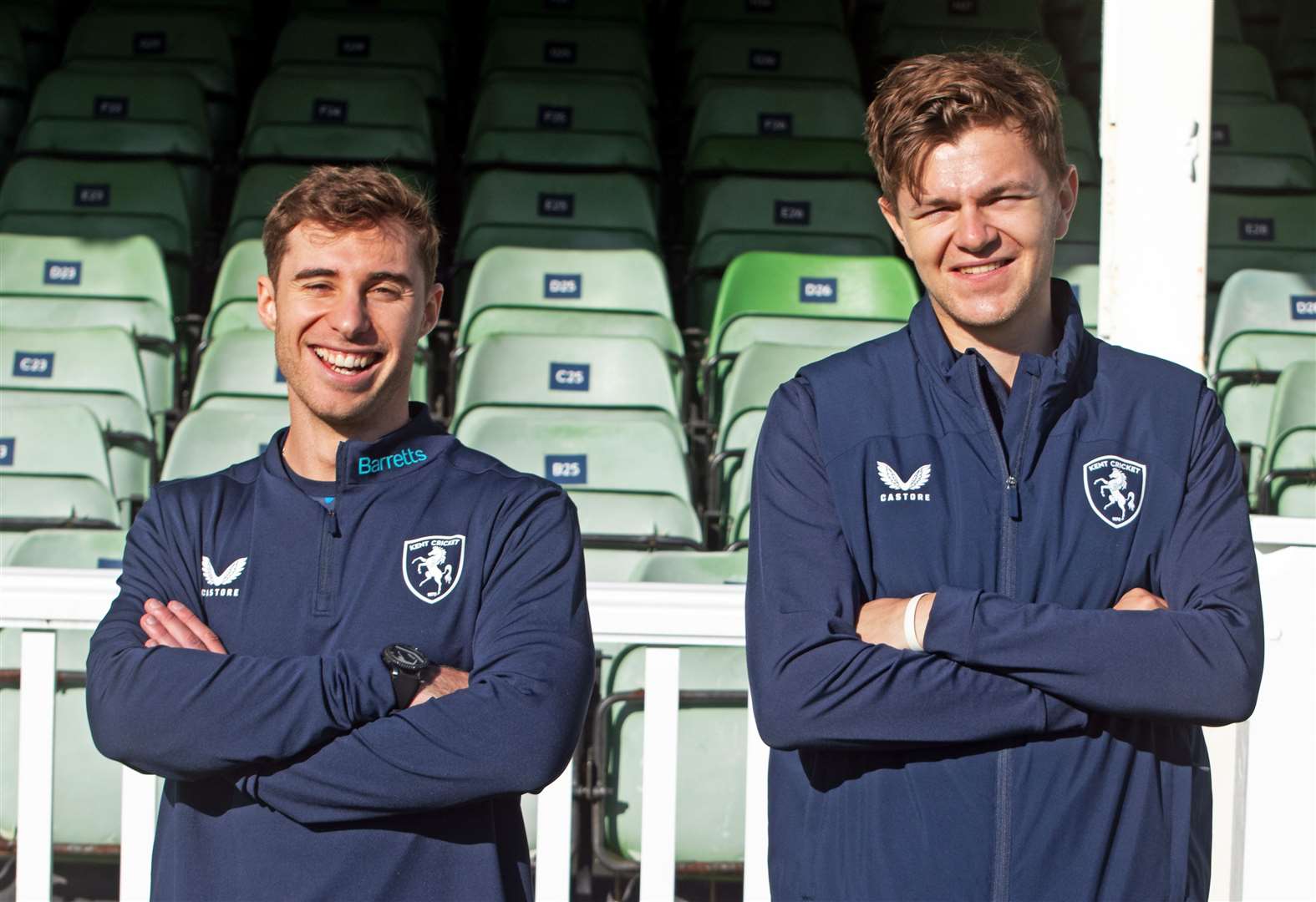 Kent winter bowling recruits Michael Cohen, left, and George Garrett. Picture: Kent Cricket