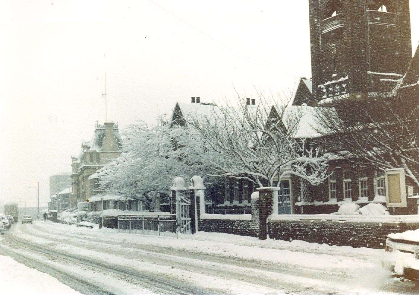 A wintry Northfleet in 1987. Picture: Denis Llewellyn