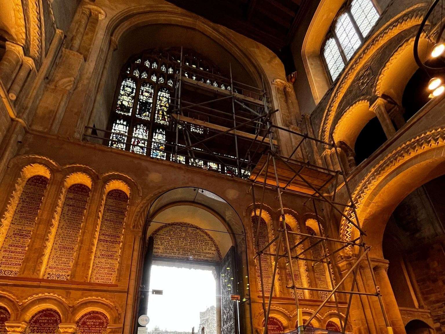 Rochester Cathedral tried to convince churchgoers it was replacing its stained glass windows with double glazing. Picture: Rochester Cathedral Facebook