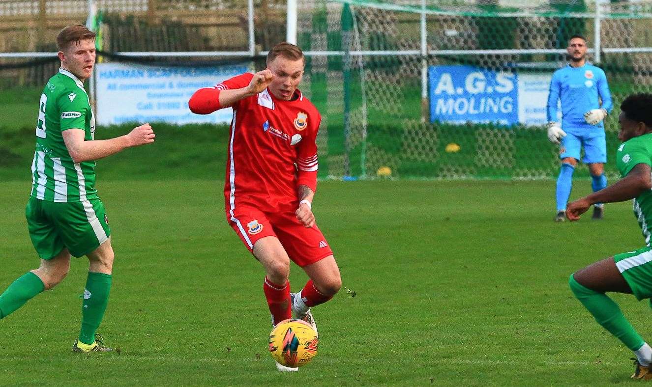 New signing Reiss Chandler on the ball. Picture: Les Biggs