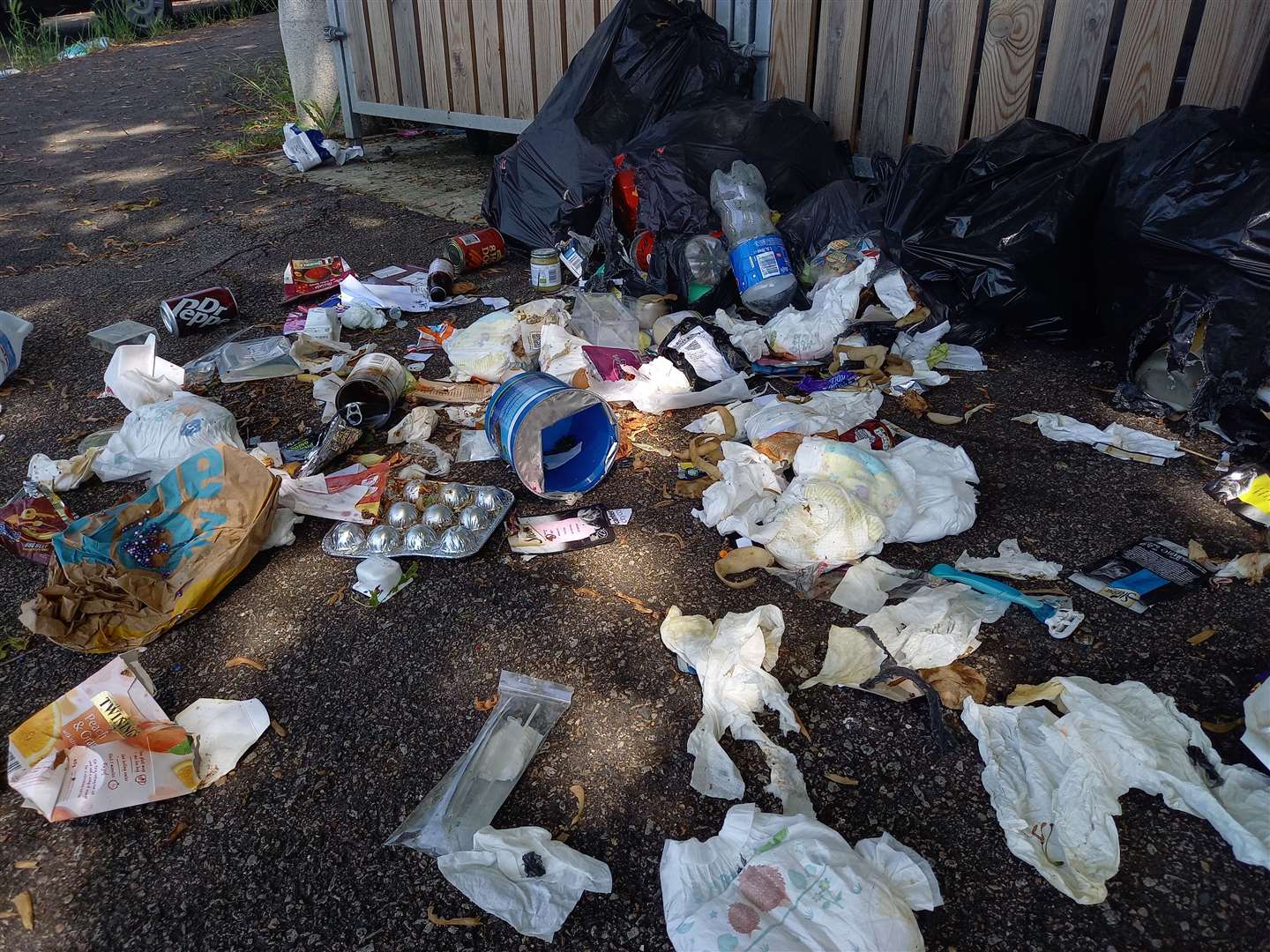 The mess in Jesuit Close on the Hales Place council estate