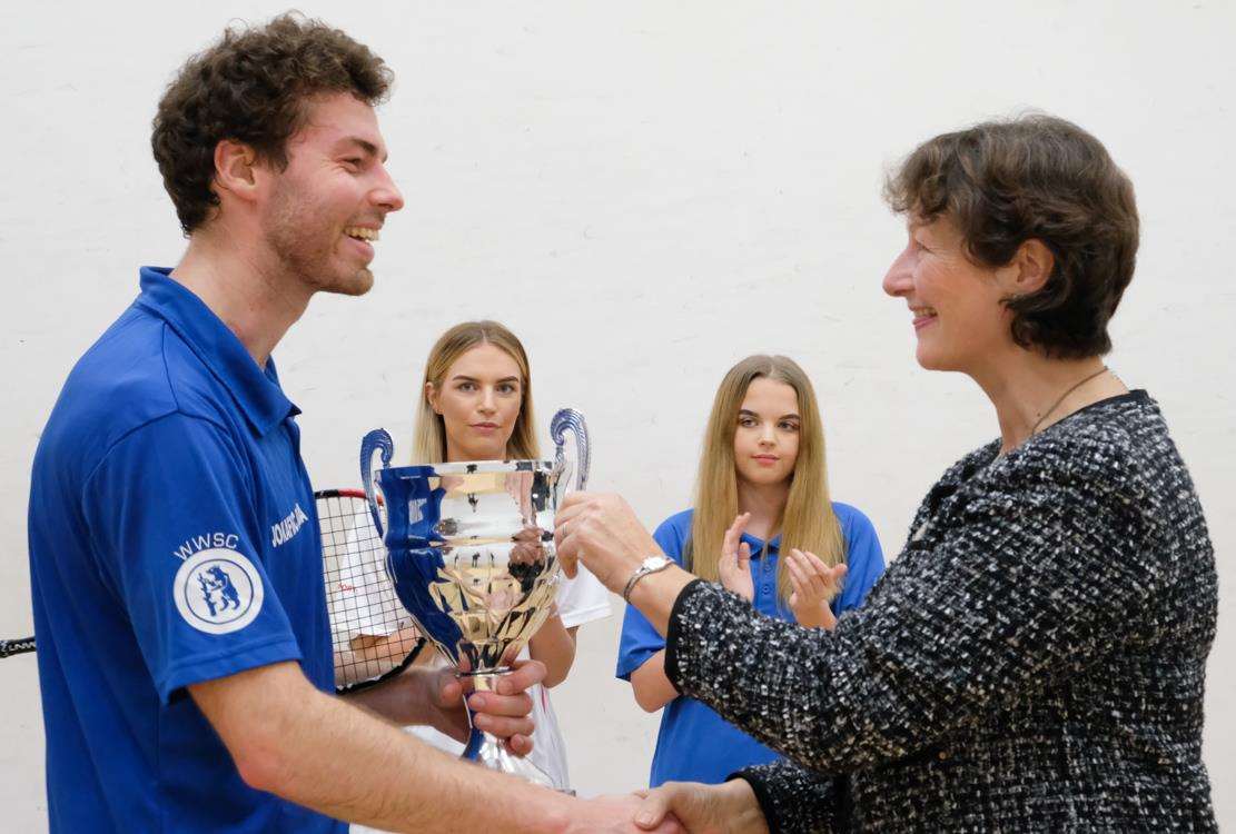 Jan Van Den Herreweggen, Kent Open winner, with councillor Jane March, head of Culture, Leisure and Tourism at Tunbridge Wells Borough Council Picture: Artyom Liss