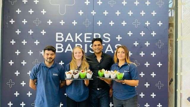 The team(from left) Abood,Lily, manager Amer and Veronica