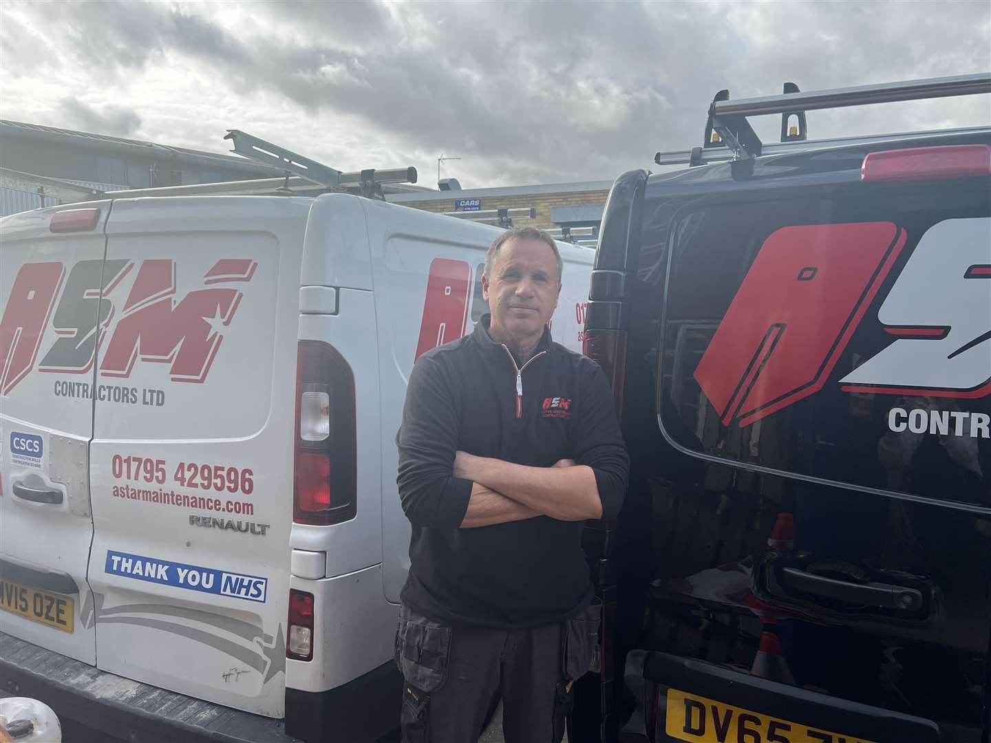 David Warren outside Astar Maintenance Ltd at the Eurolink Business Park in Sittingbourne