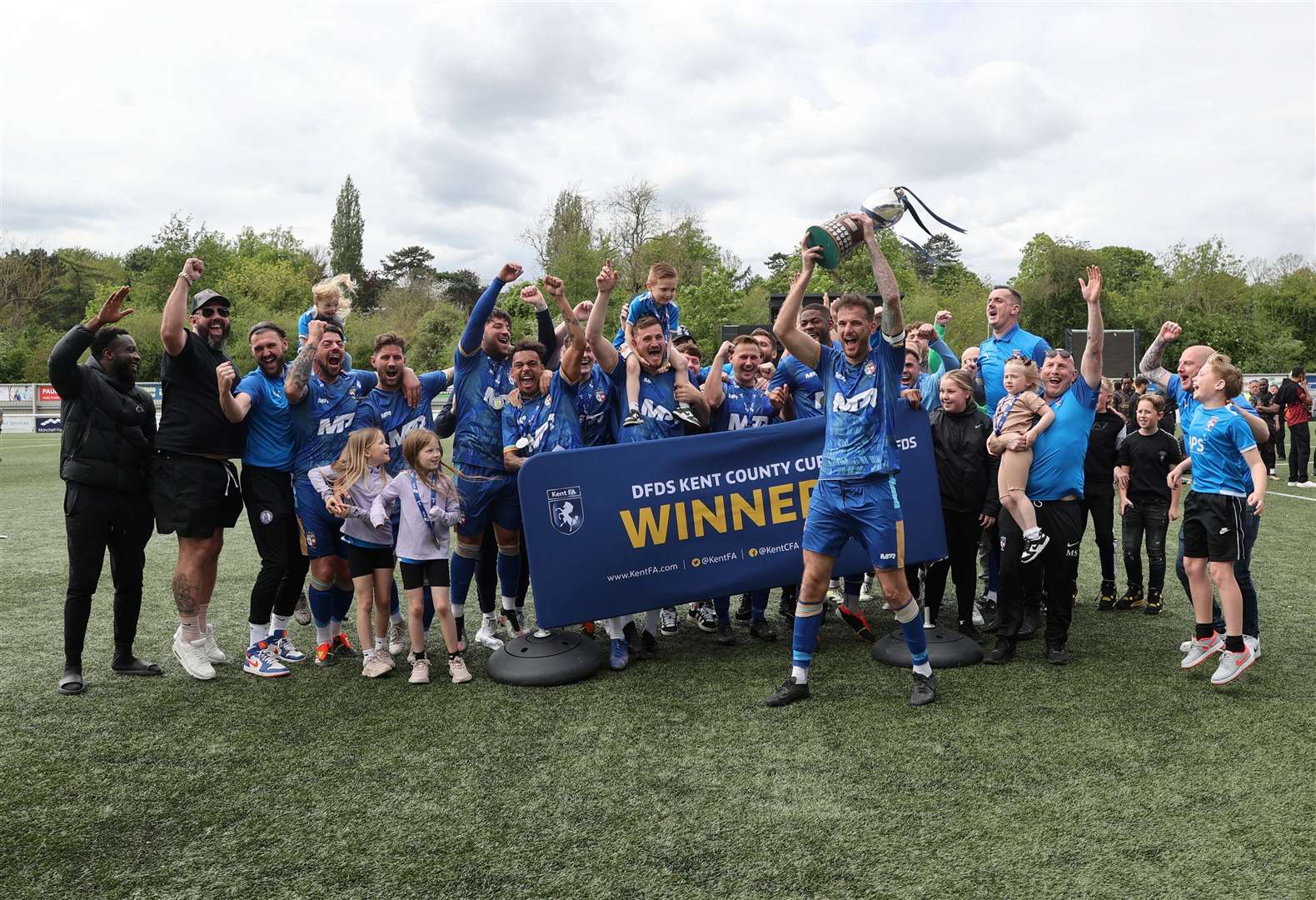 Market Hotel celebrate DFDS Kent Sunday Premier Cup success. Picture: PSP Images