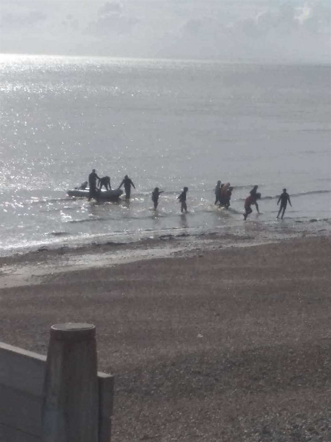 More people are using small boats to cross the Channel during the pandemic due to reduced traffic between France and Britain. Picture: Christian Thrale