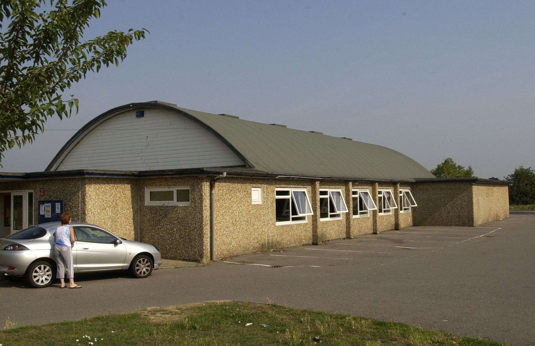 Travellers have pitched up outside Larkfield Village Hall