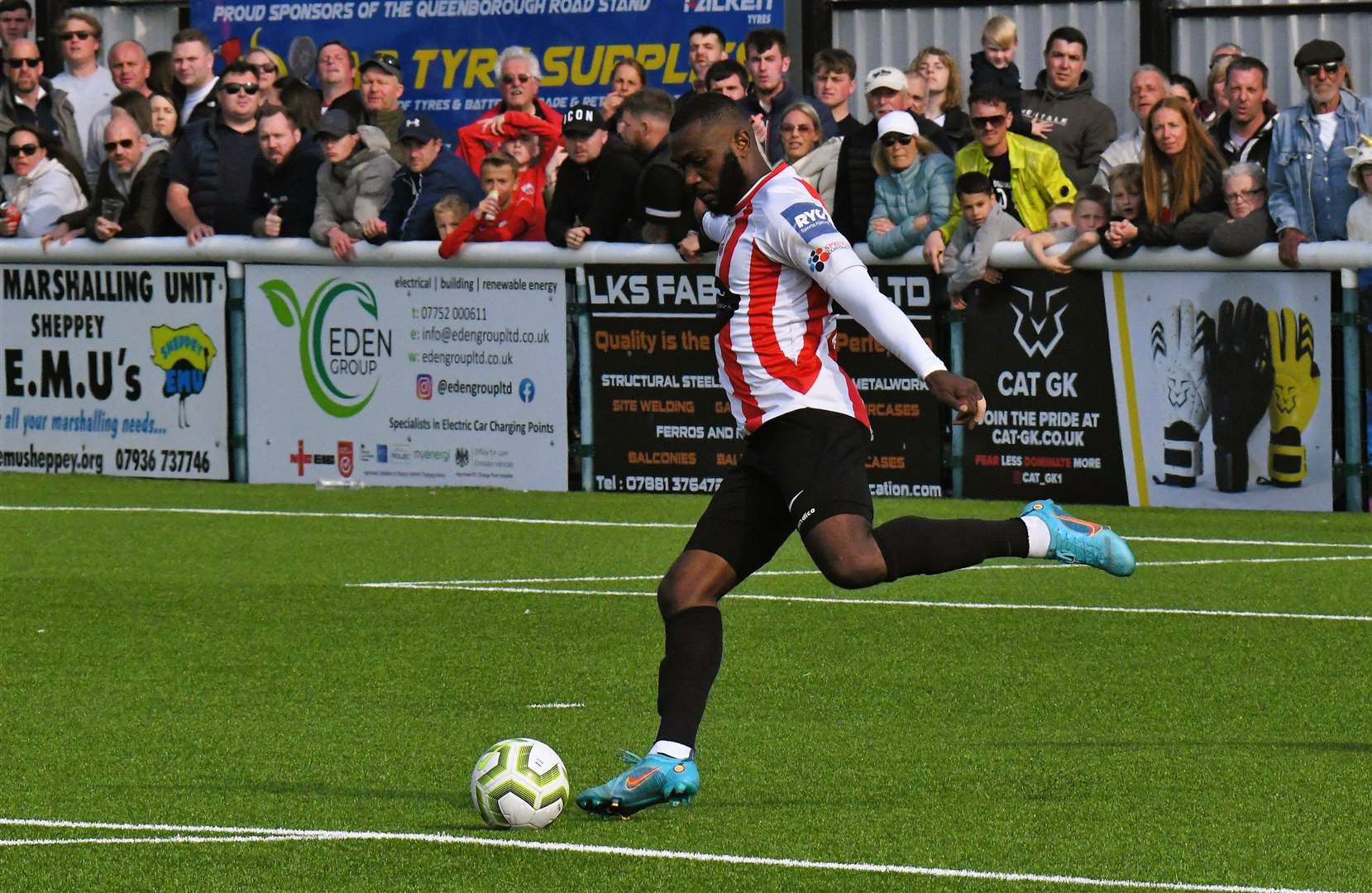 Sheppey United striker Warren Mfula scored 28 goals in 2022/23 Picture: Marc Richards