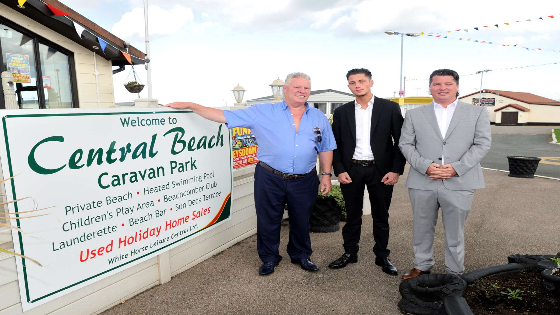 Paddy Cosgrove, Paddy Cosgrove Jnr, and Ptrick Cosgrove from Cosgrove Leisure who now own Central Beach Holiday Park in Leysdown.