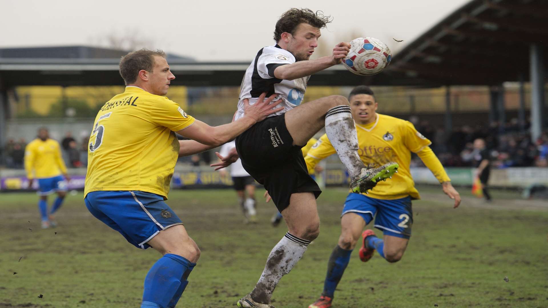 Christian Doidge brings the ball under control against Bristol Rovers Picture: Andy Payton