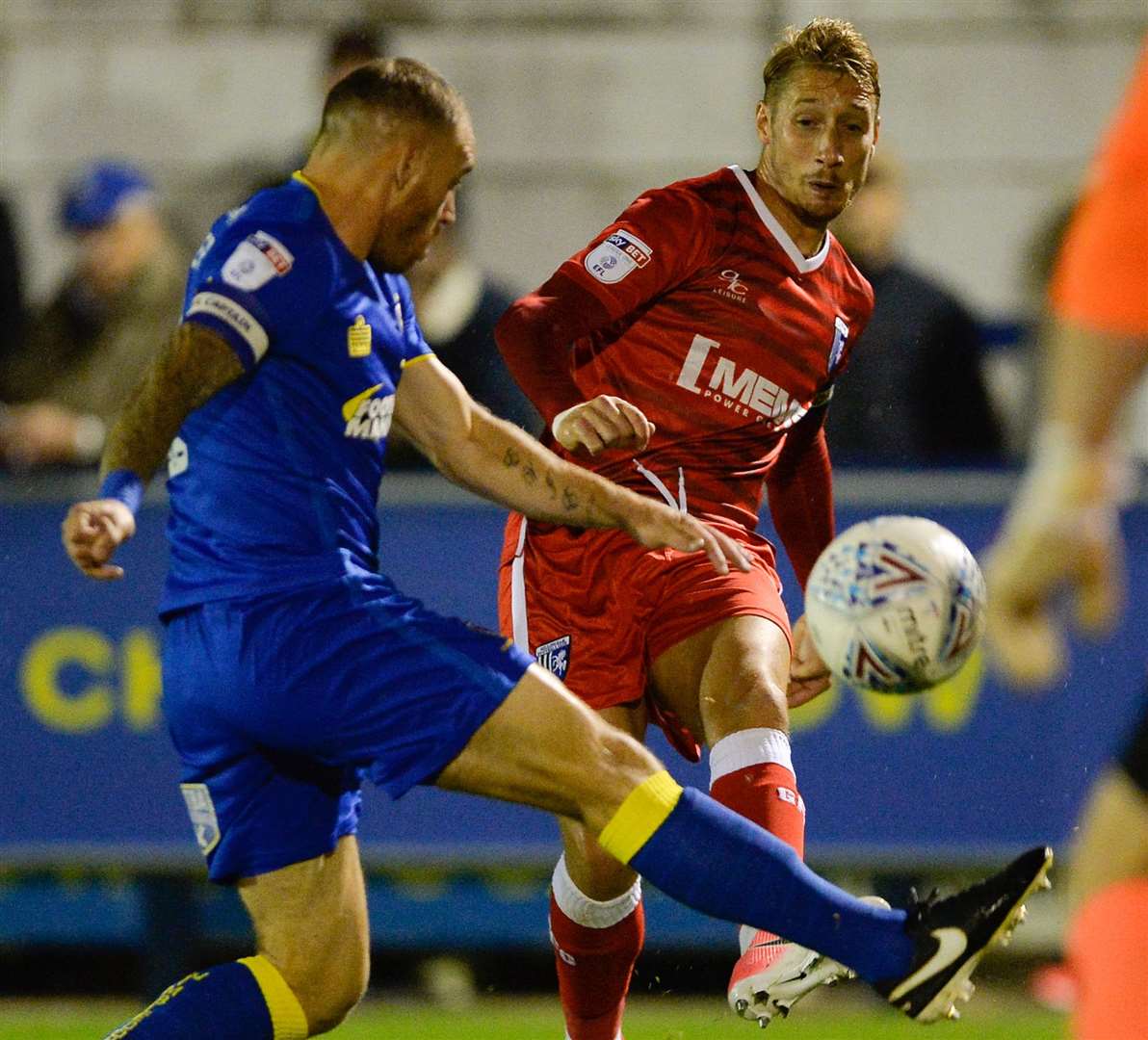 Barry Fuller, left, has tasted the FA Cup big time while playing for AFC Wimbledon. He now wants to do the same for Gills Picture: Ady Kerry