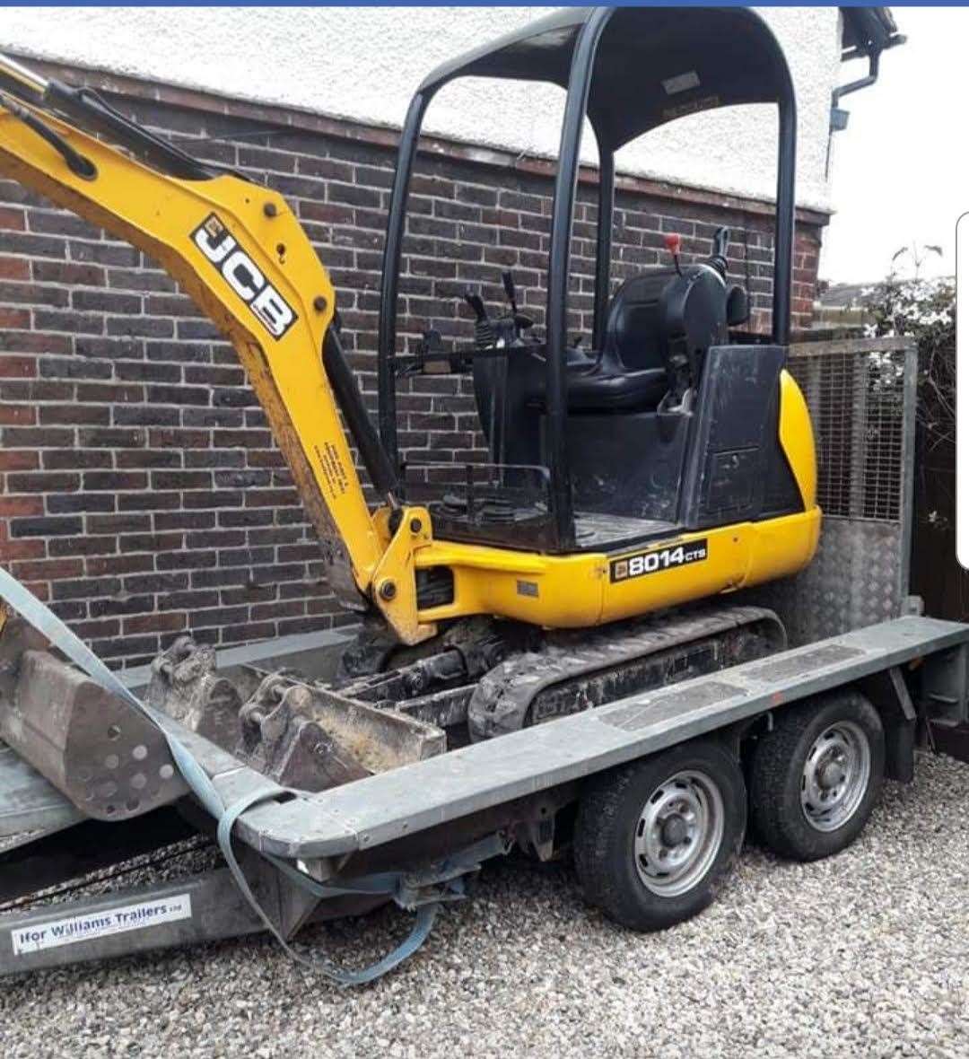 Nathan Woods JCB was stolen from his drive last week