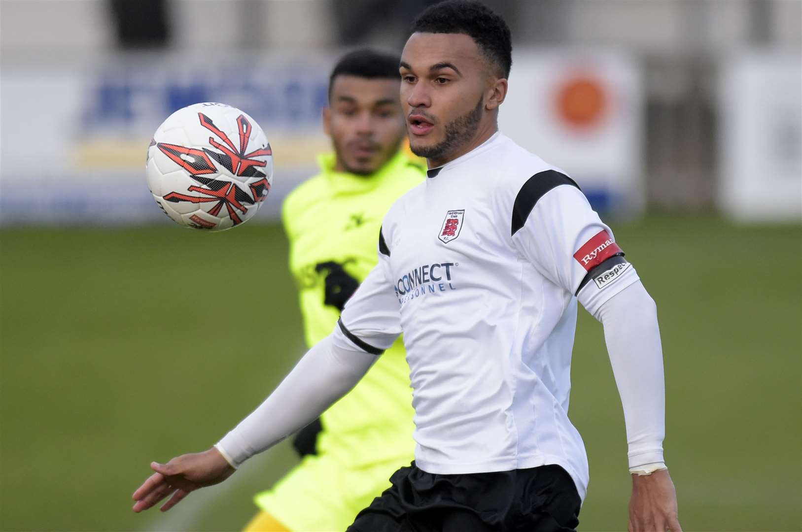 Striker Dean Grant, pictured playing for Faversham in 2016, has recently re-joined the club once more. Picture: Tony Flashman