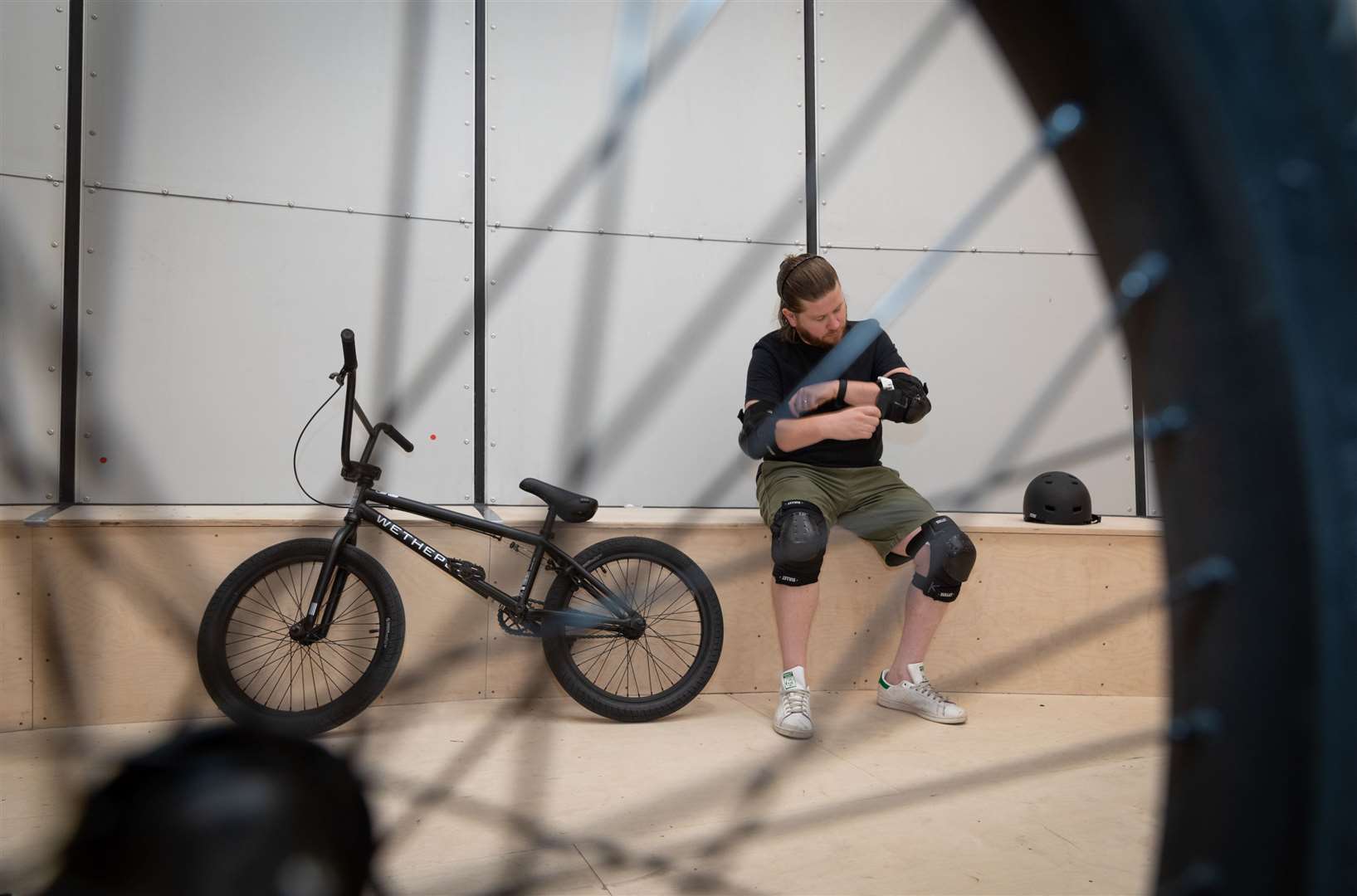 Getting kitted out and ready to ride. Picture: Andy Jones