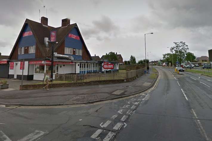 Three cars collided near The Crusader in Ashford