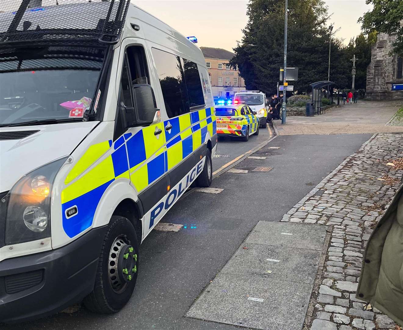 Emergency services outside Archibishop's Palace in Maidstone. Picture: Anthony Spencer