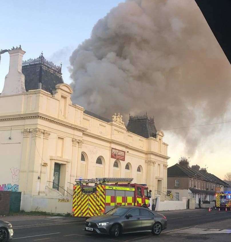 Nearby businesses were forced to shut last night. Picture: Hot Rod Diner Facebook