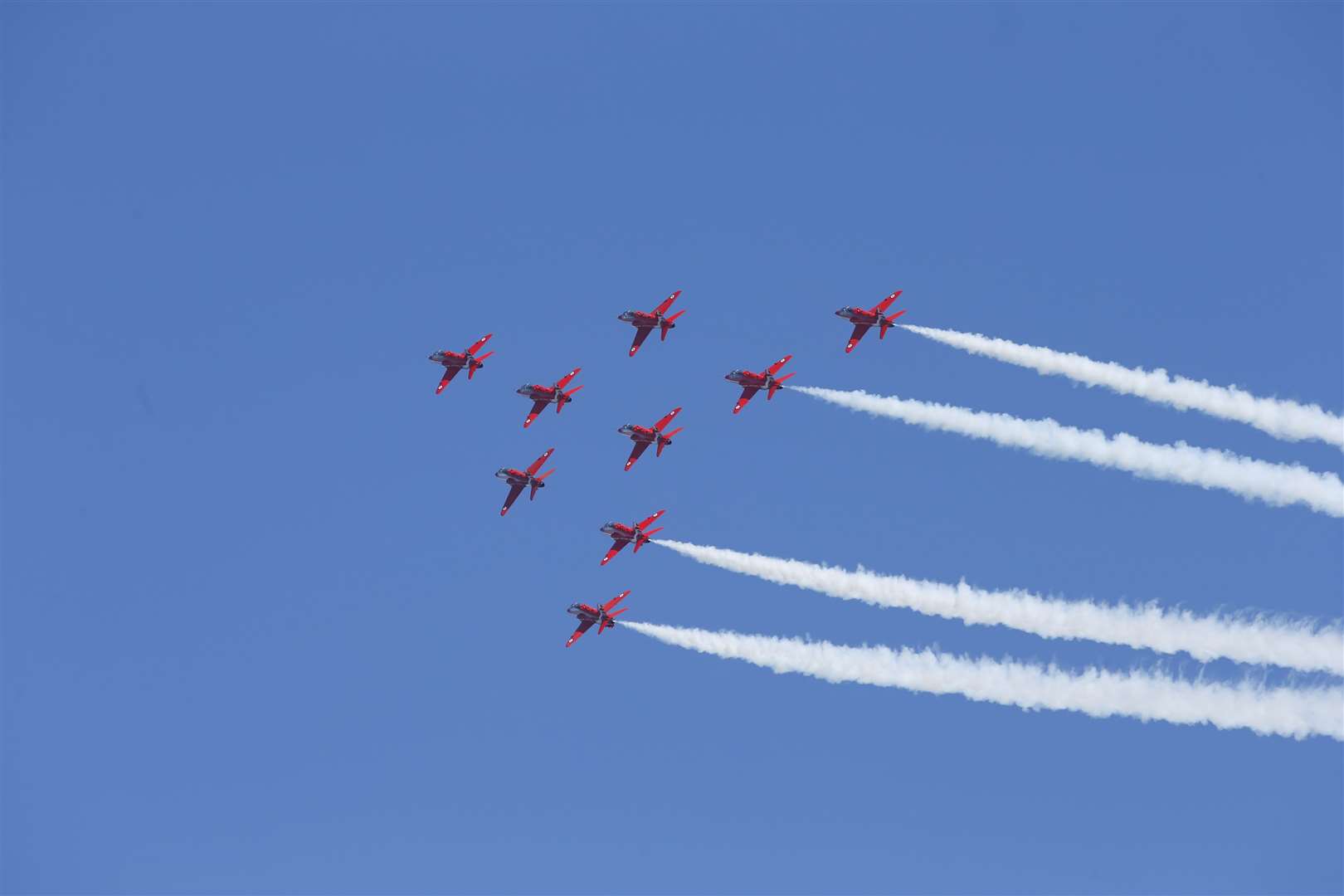 The Red Arrows perform at the Folkestone Armed Forces Day celebrations. Picture: Andy Jones