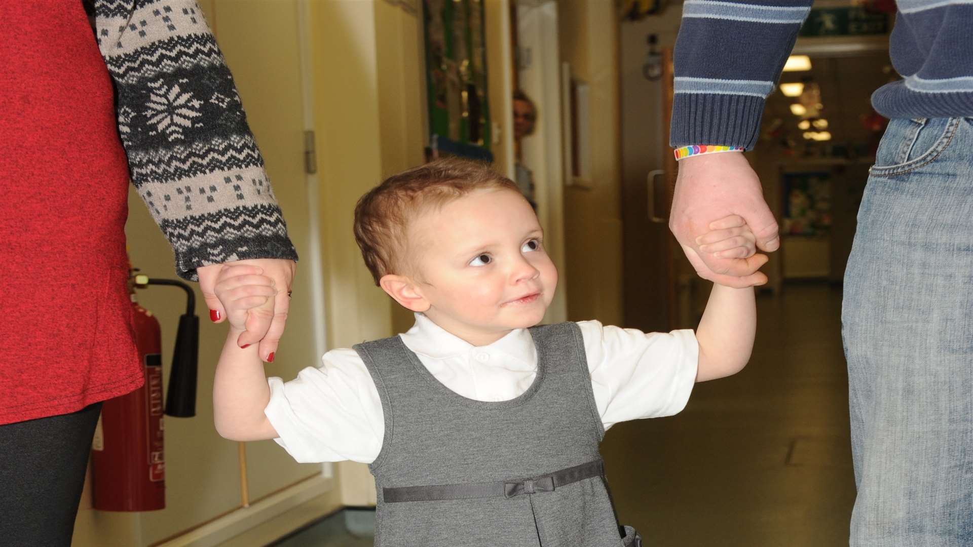 Ruby Young in her new school uniform