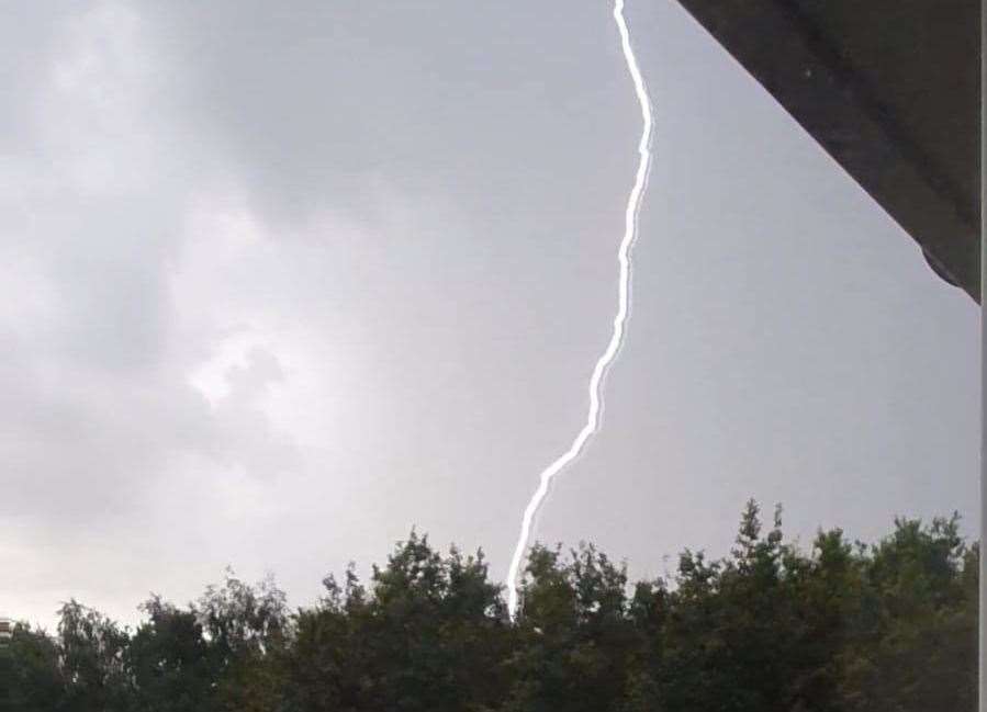 The storm over Finberry in Ashford. Picture: Dan Kent