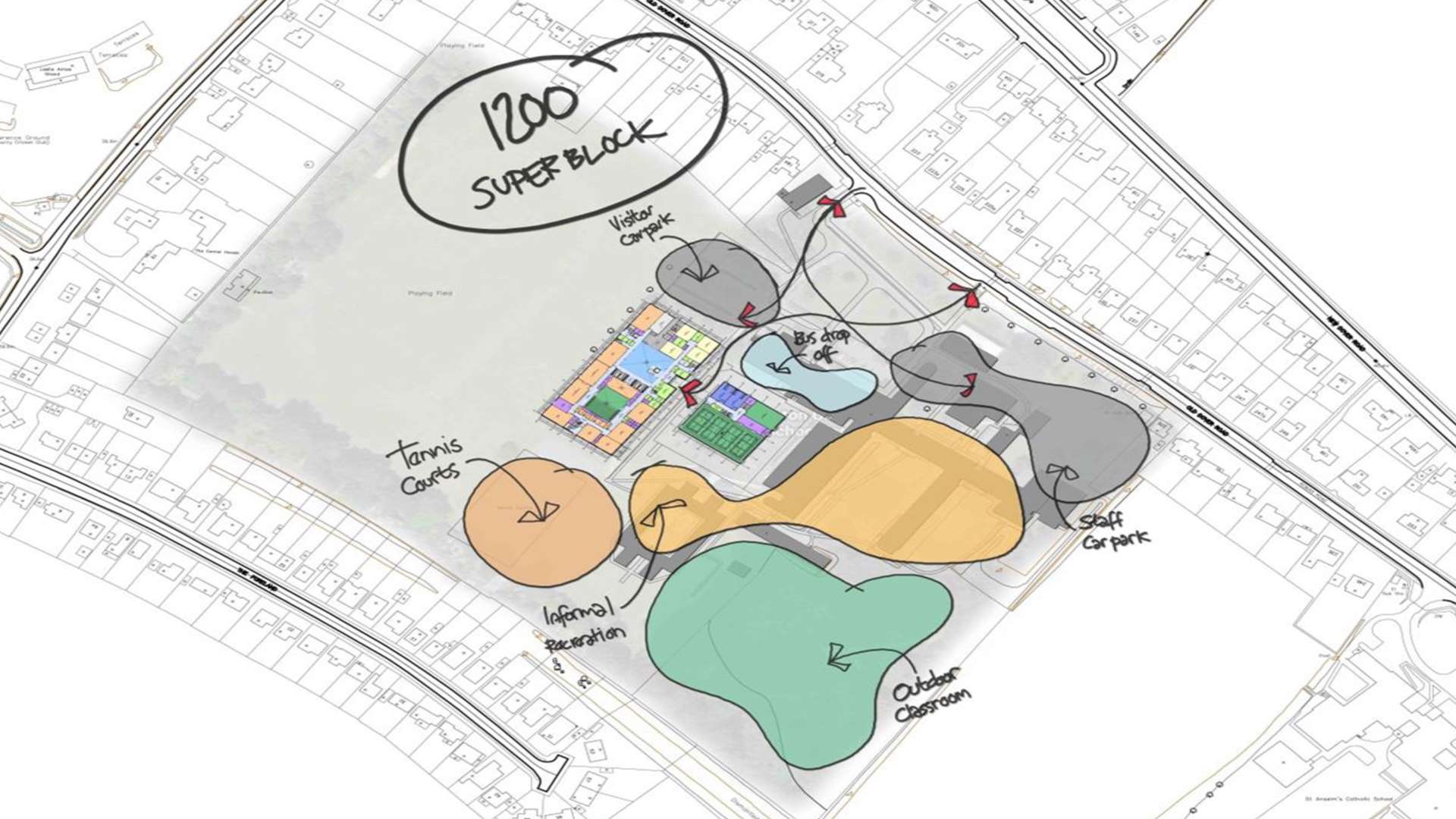 Plans of the proposed new school