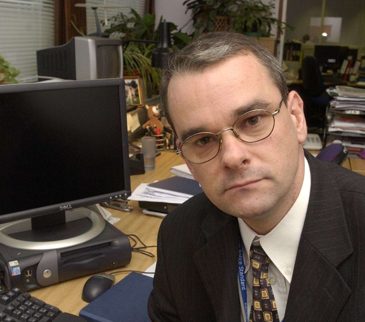 Gavin Moss pictured at Ashford police station when he was a detective inspector. Picture: Dave Downey