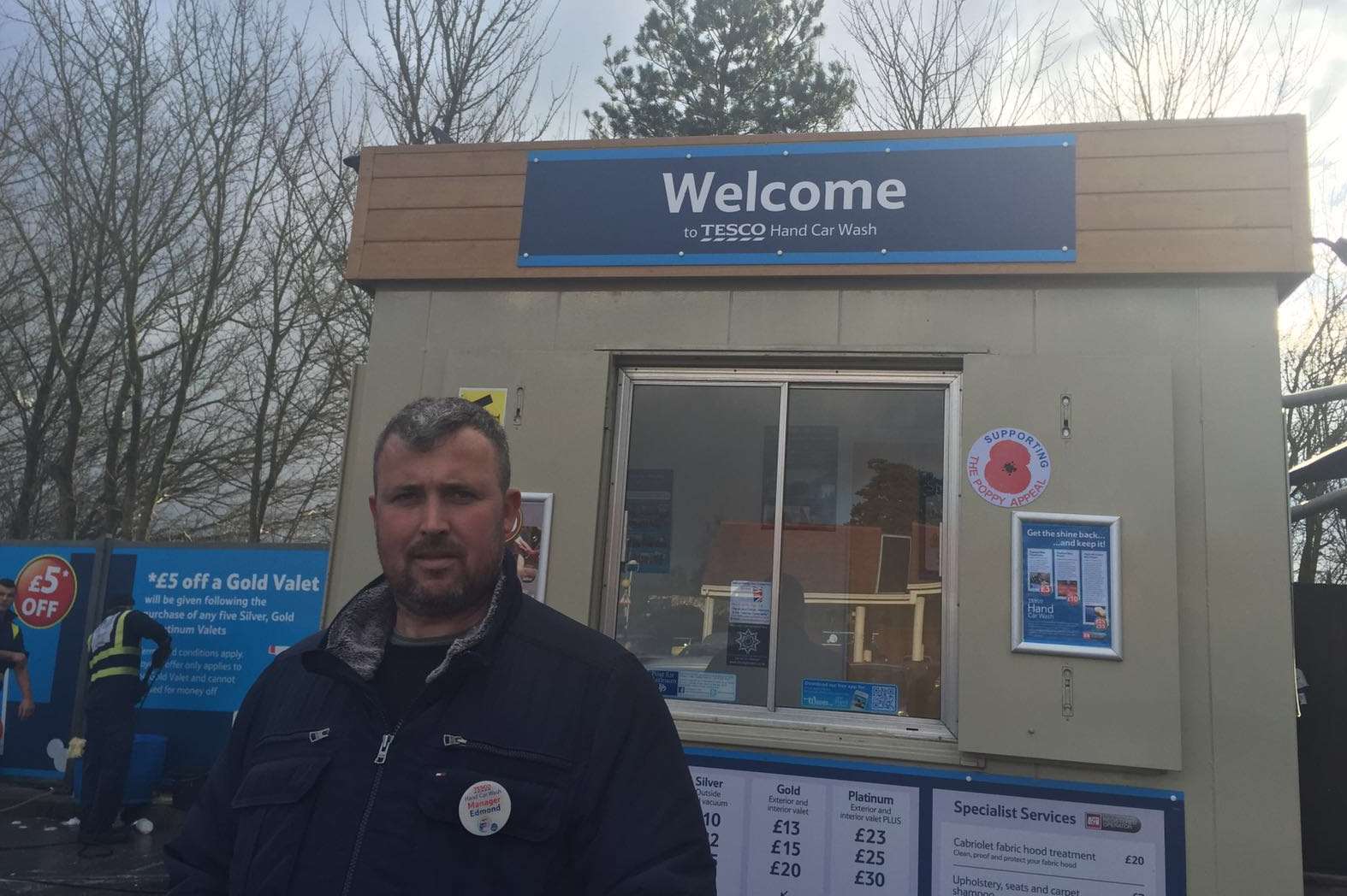 Edmond, manager of Tesco car wash