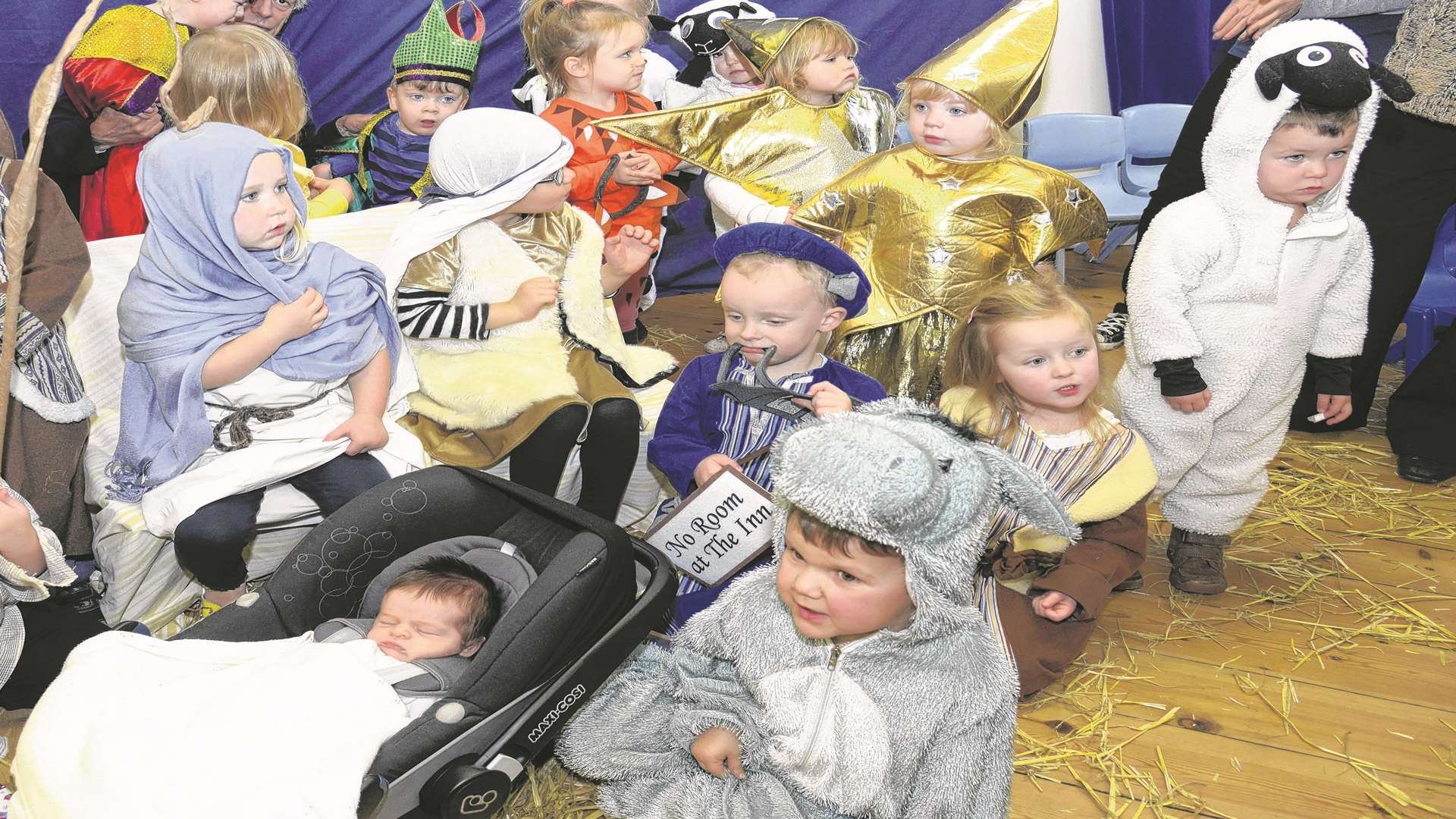 Kingsdown Pre-School had a real baby Jesus