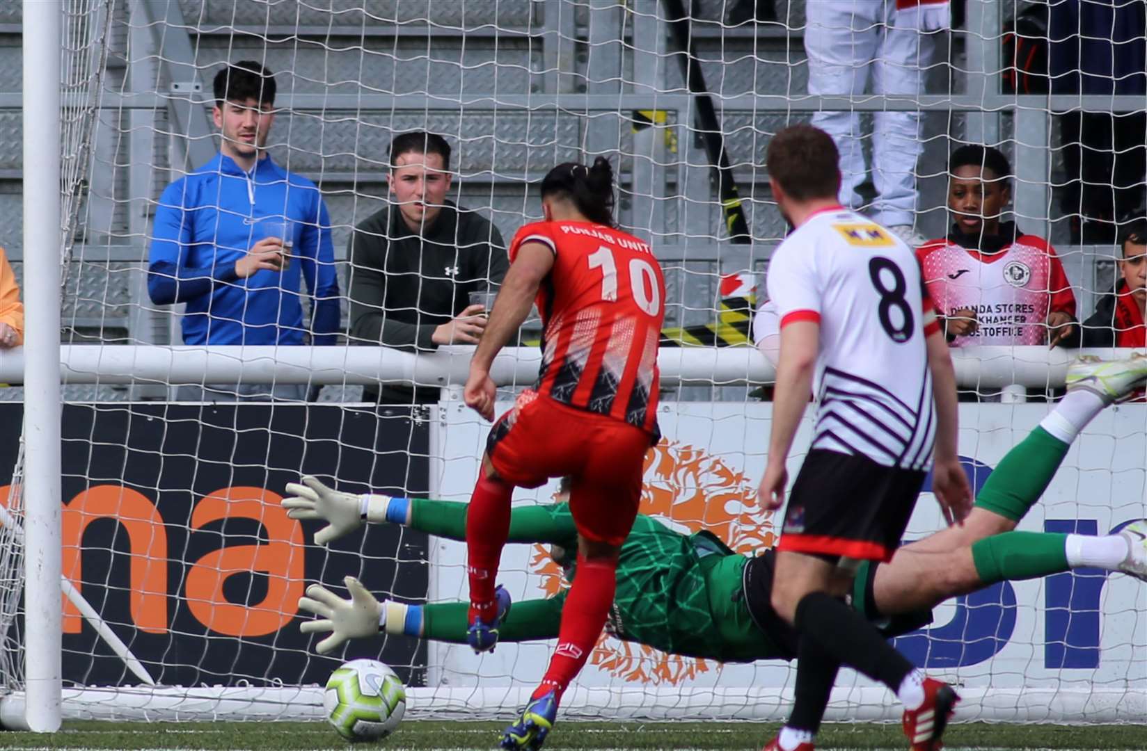 Jayden Hussain completes his hat-trick, making it 6-0. Picture: Paul Willmott