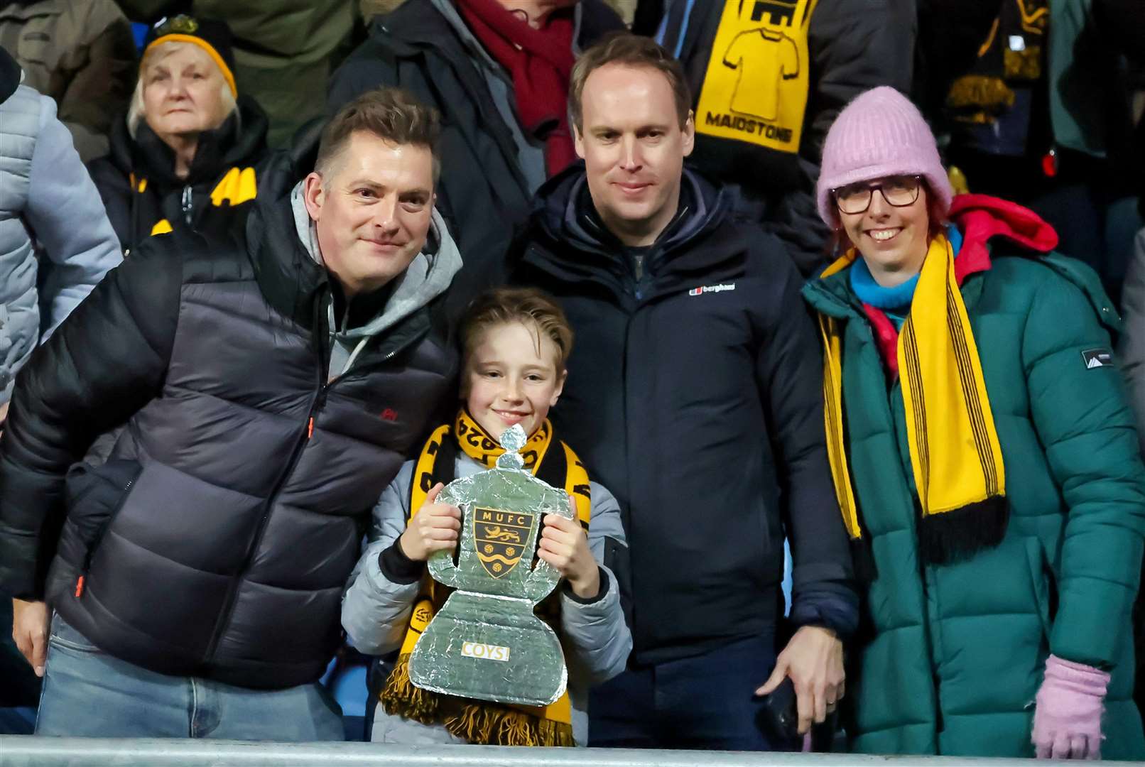 Maidstone fans show their support at Coventry. Picture: Helen Cooper