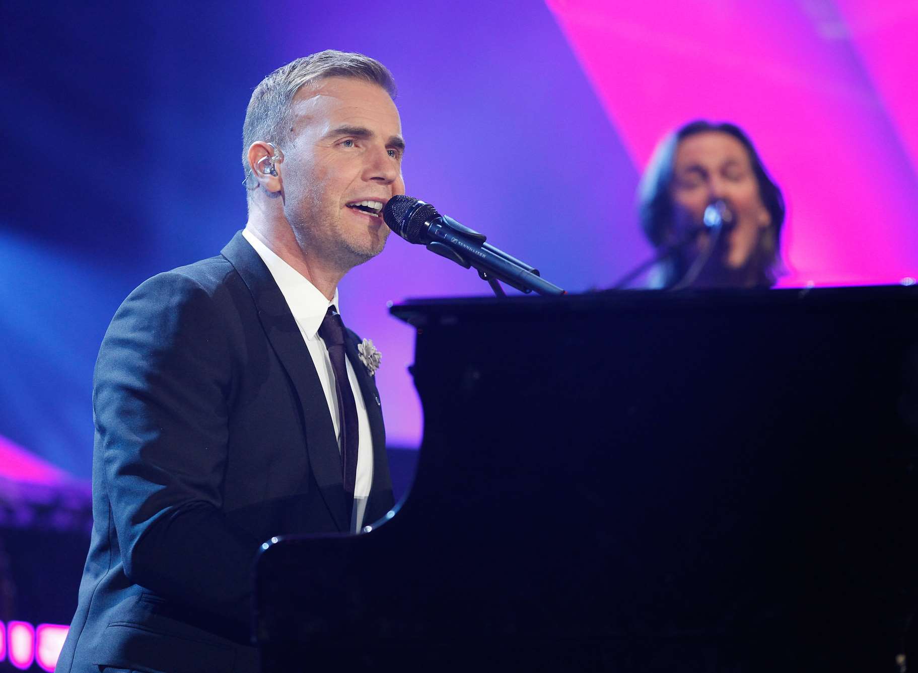 Gary Barlow performing at BBC Children