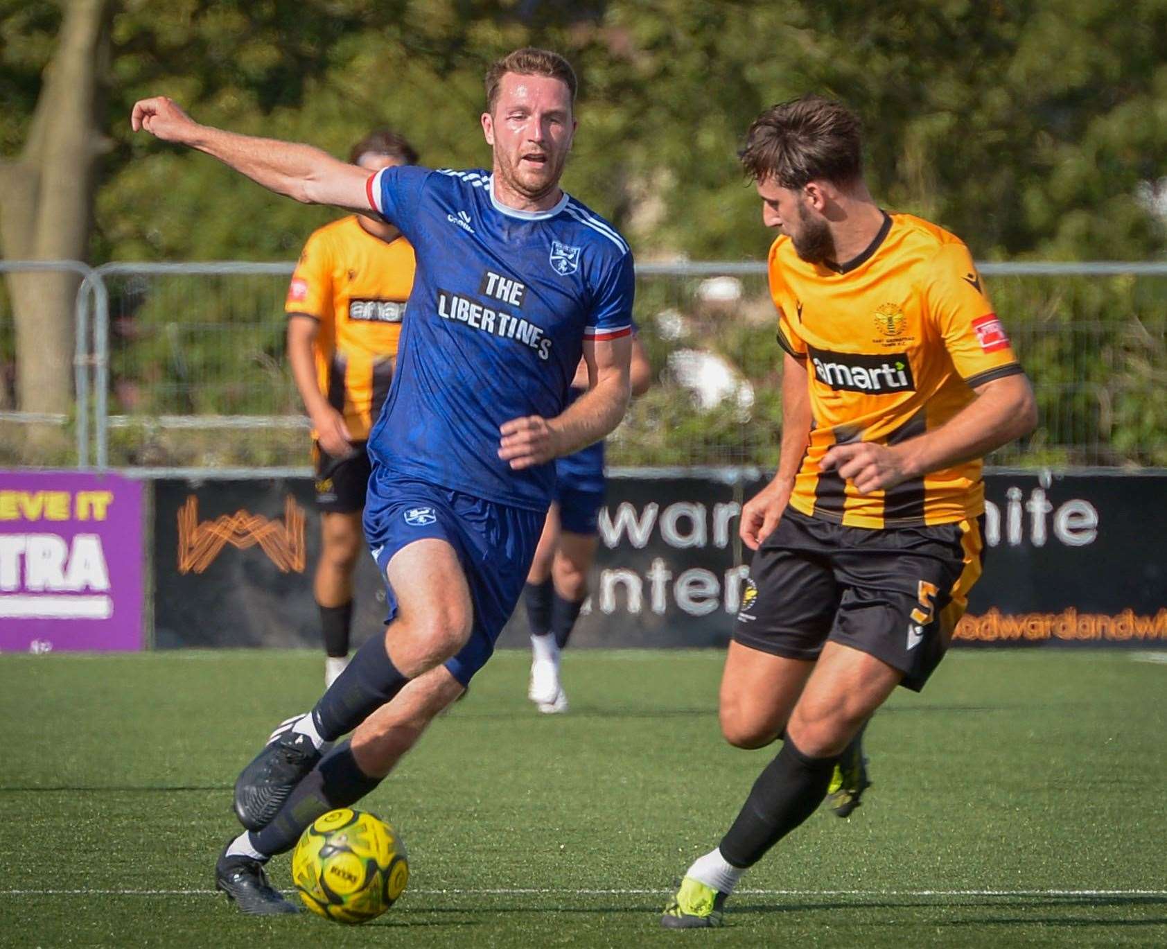 Harvey Brand opened the scoring in Margate’s FA Cup win at Bognor. Picture: Stuart Watson