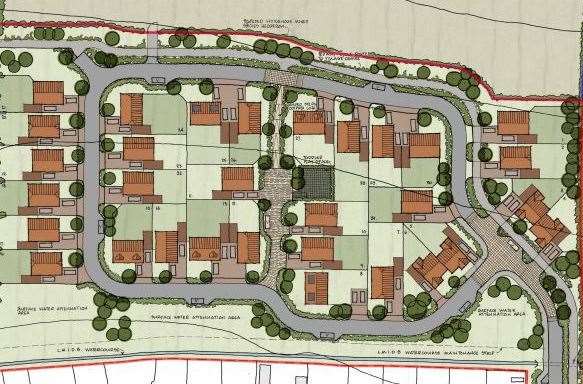 New plans for a 31-home development in Nelson Avenue, Minster