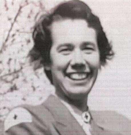 Joan Allson in her Red Cross nurse's uniform